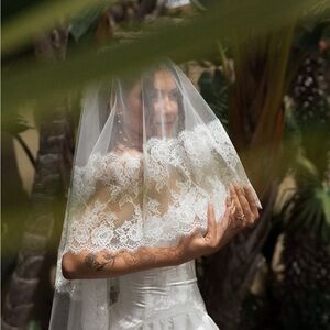 For Love and Lemons “Blossom” Lace Bridal Veil